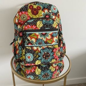 Disney Parks Vera Bradley Campus Backpack Mickey's Perfect Petals